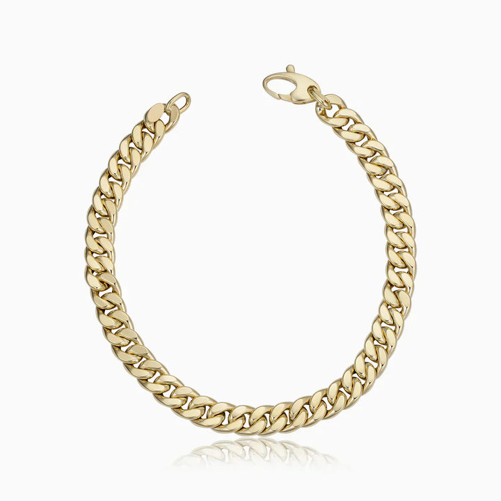 Bracelet Cubain en Or Blanc
