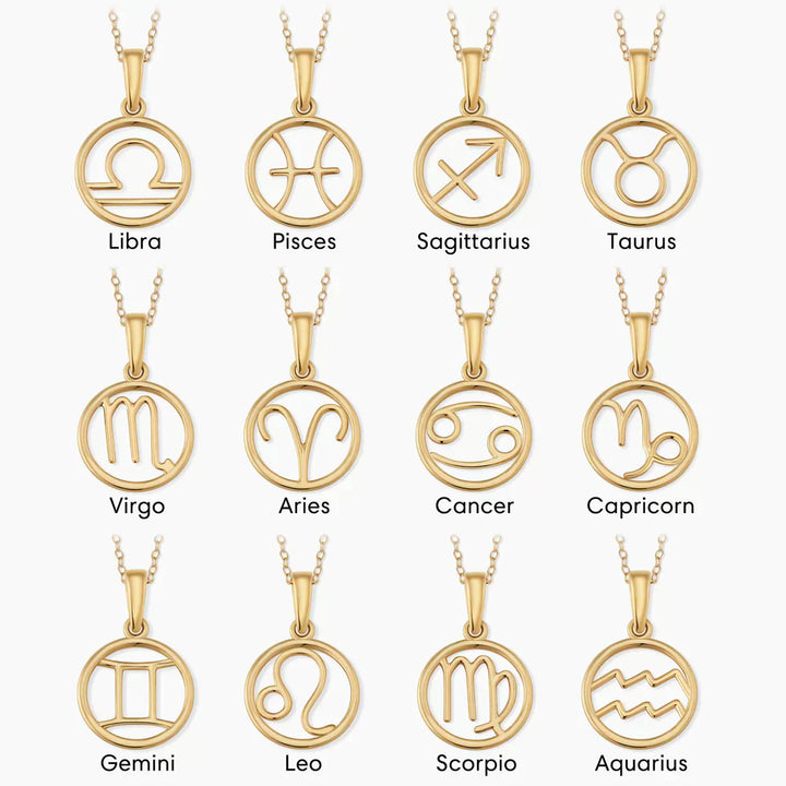 Collier signe du zodiaque | Or blanc