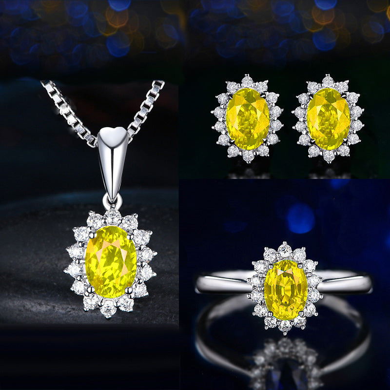 Ensemble Sophia Fleurane Jaune | Or Blanc