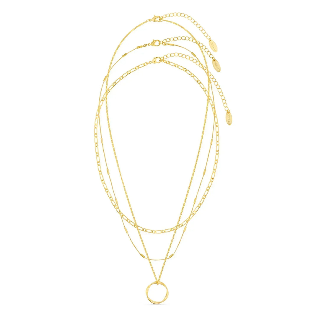 Collier à trois rangs Open Circle | Or